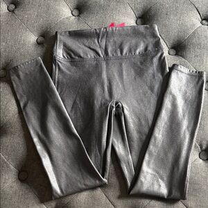 SPANX Kids Faux Leather Black Leggings